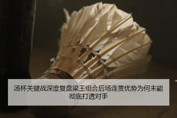 汤杯关键战深度复盘梁王组合后场连贯优势为何未能彻底打透对手